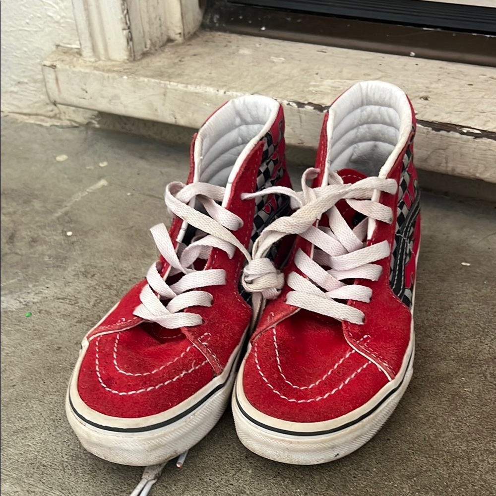 Vans Kids Red High-Top Sneakers